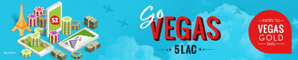 Play Adda52 Go Vegas Poker Tournament 2019 and win 5 Lac GTD