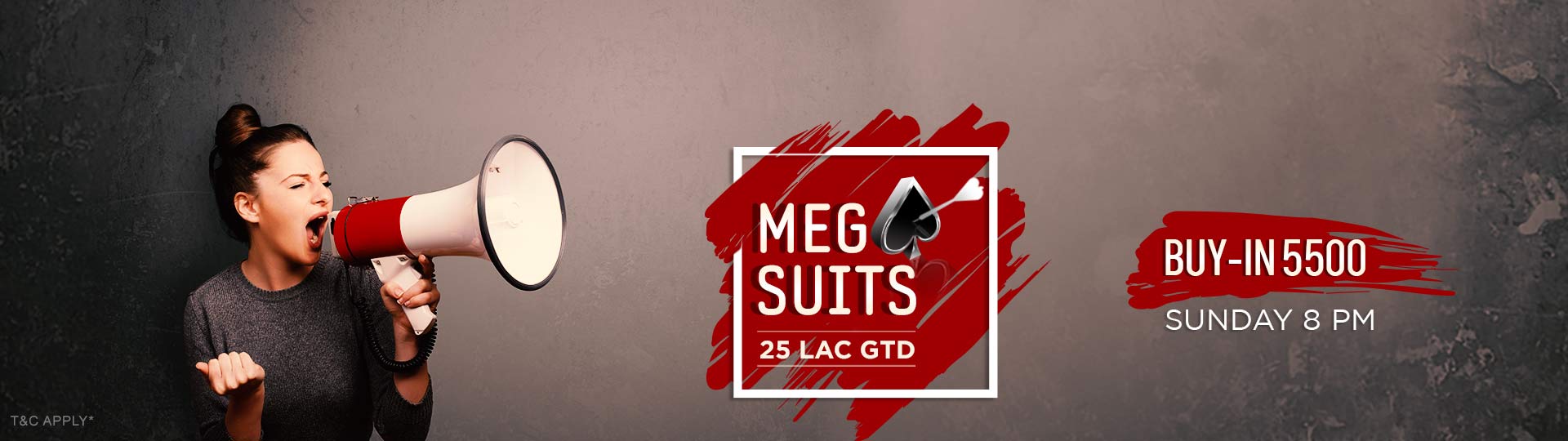 Mega Suits Sunday Poker Tournaments with 25 Lac Prizepool at Adda52.com