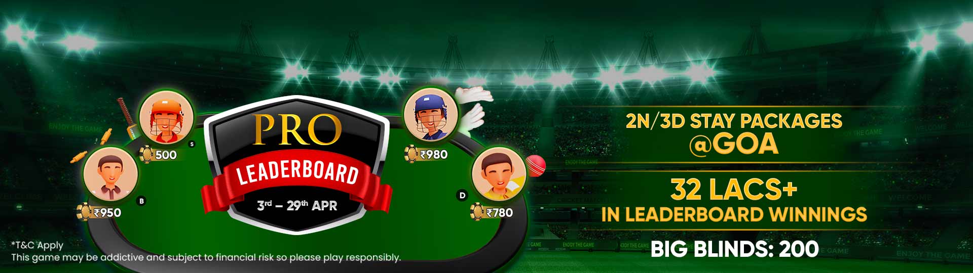 Adda52|Online|Poker|Pro Leaderboard|April