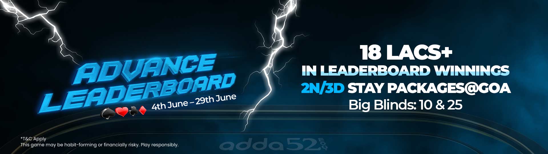 Adda52|Online|Poker|Advance Leaderboards|June