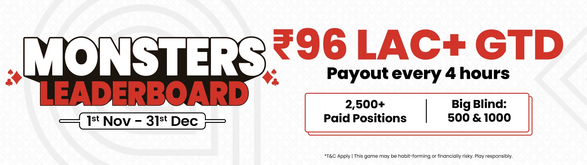 Monsters Leaderboard – Win from ₹96 Lac+ prize pool!